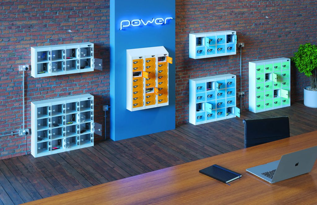 Various commercial locker lock types including mechanical, electronic and RFID systems for UK facilities