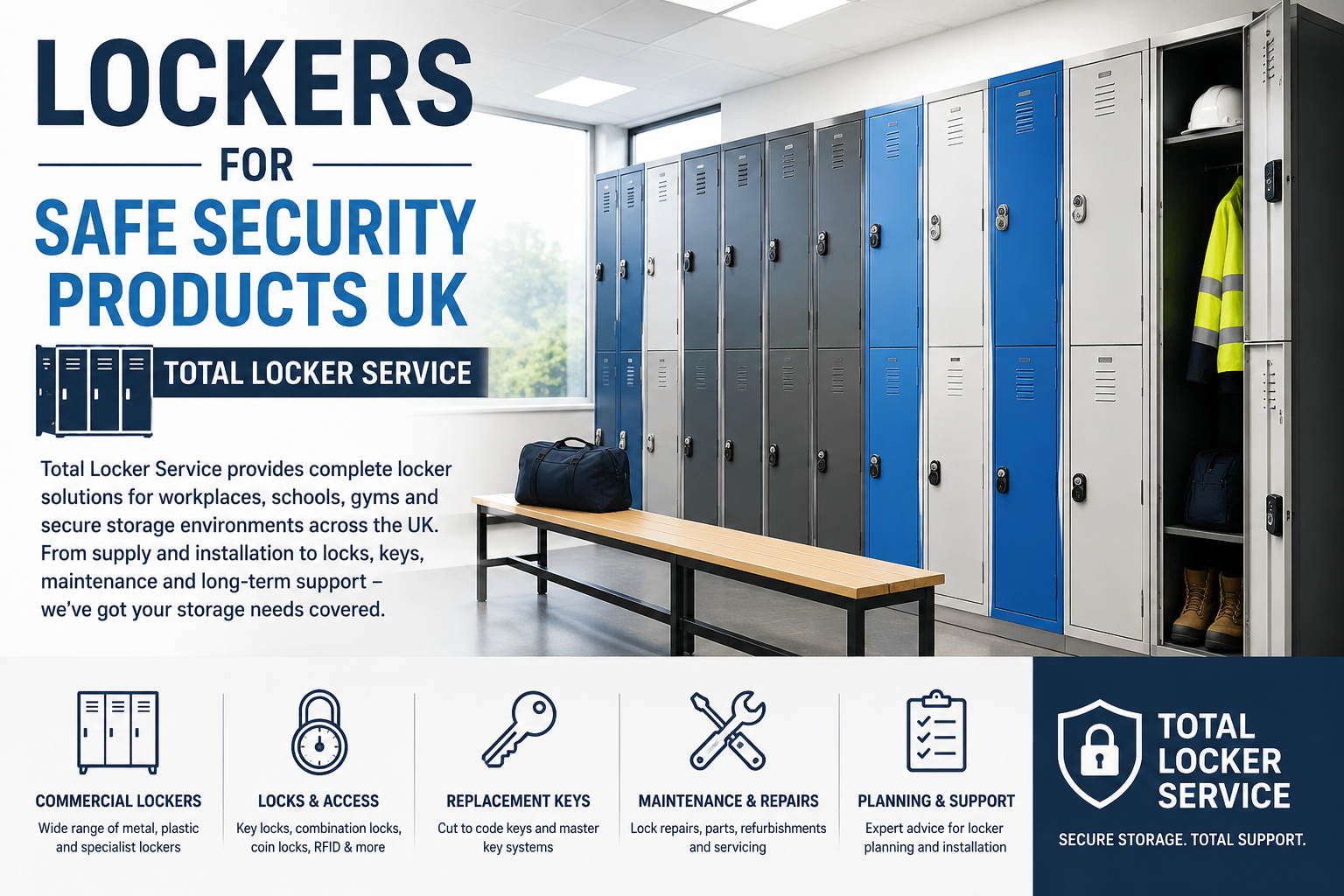 Lockers for Safe Security Products UK: Total Locker Service Locker Solutions