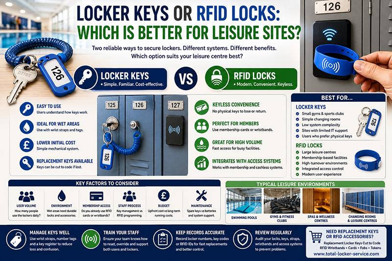 Locker Keys or RFID Locks: Which Is Better for Leisure Sites?