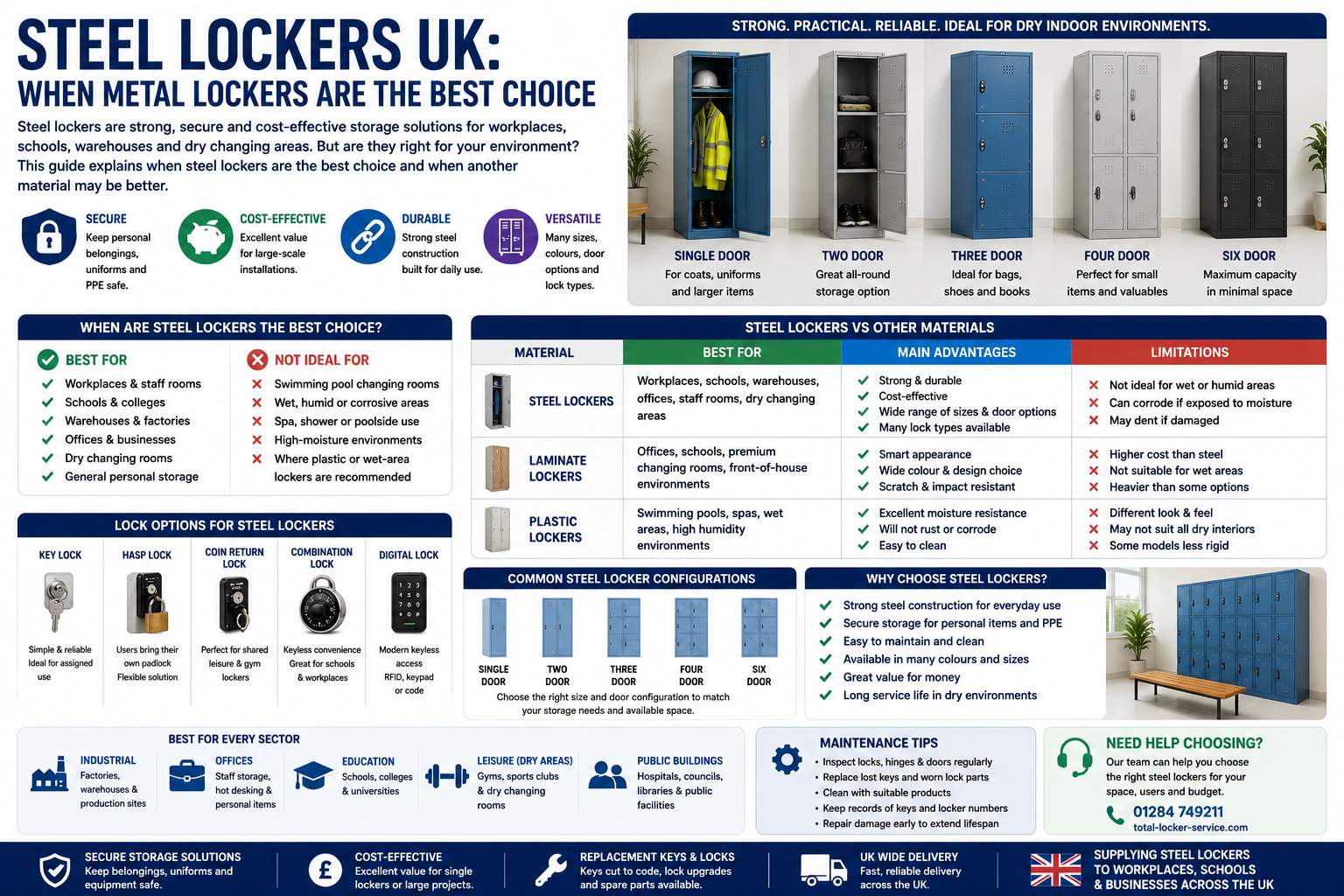 Steel Lockers UK: When Metal Lockers Are the Best Choice