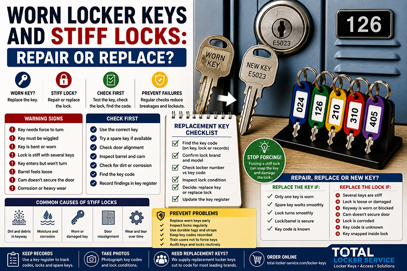 Worn Locker Keys and Stiff Locks: Repair or Replace?